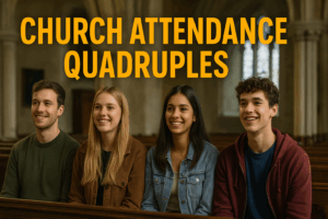 Church Attendance Quadruples!