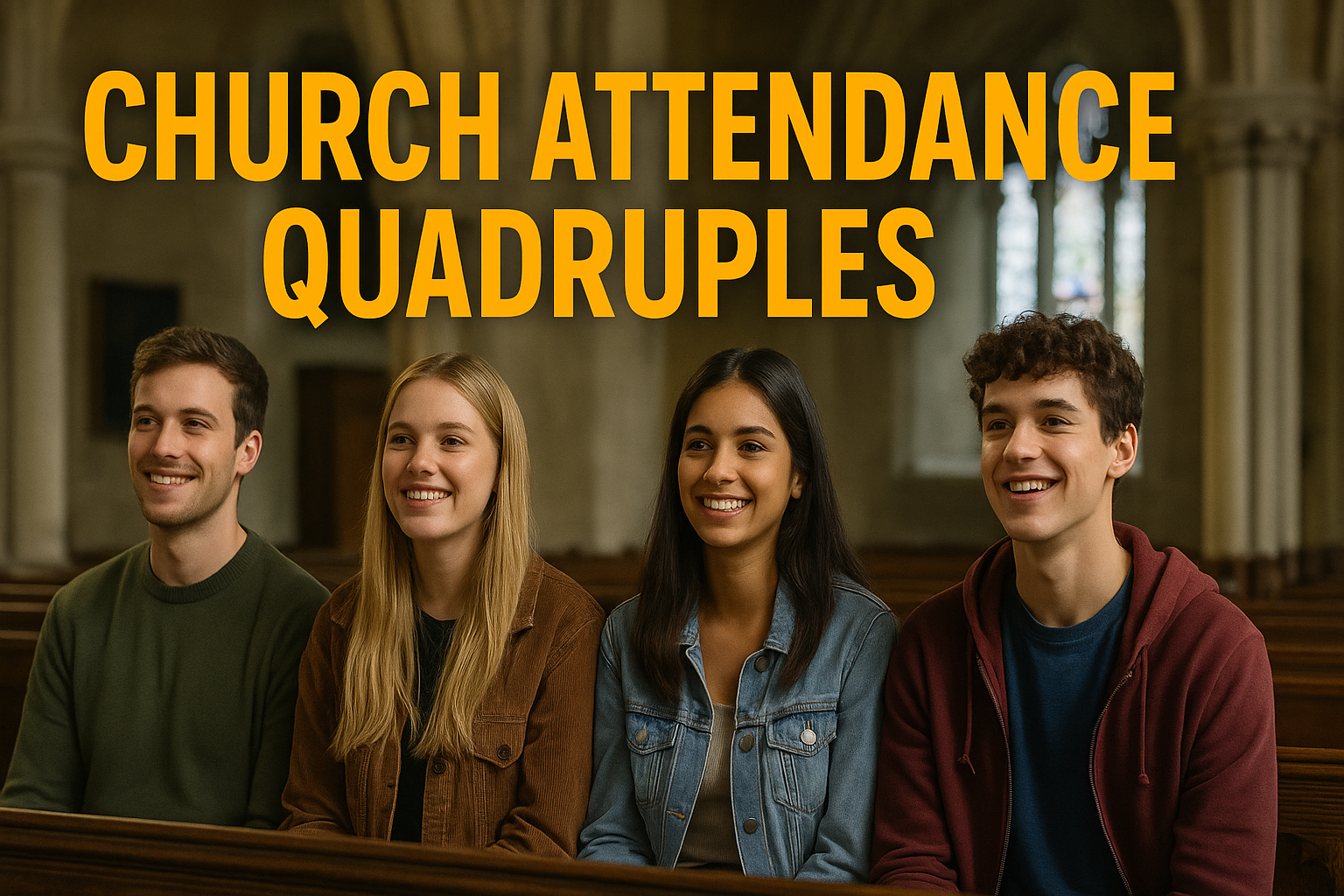 Church Attendance Quadruples!