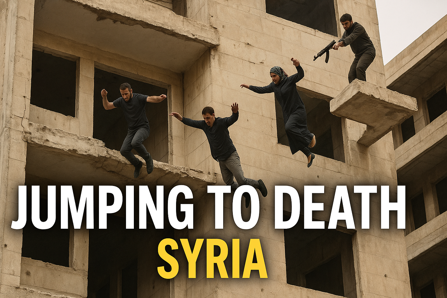 Jumping To Death Syria